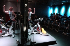 Dierdre Laterman leads a group in the CycleBar, the state's first premium indoor cycling facility, following a ribbon cutting ceremony at 11104 N. Port Washington Rd. in Mequon on Feb. 23.