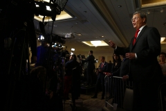 Political commentator Charlie Sykes goes live on NBC Chicago Channel 5 from the campaign night headquarters for Scott Walker and U.S. Senate candidate Leah Vukmir at the Ingleside Hotel in Pewaukee on Nov. 6.