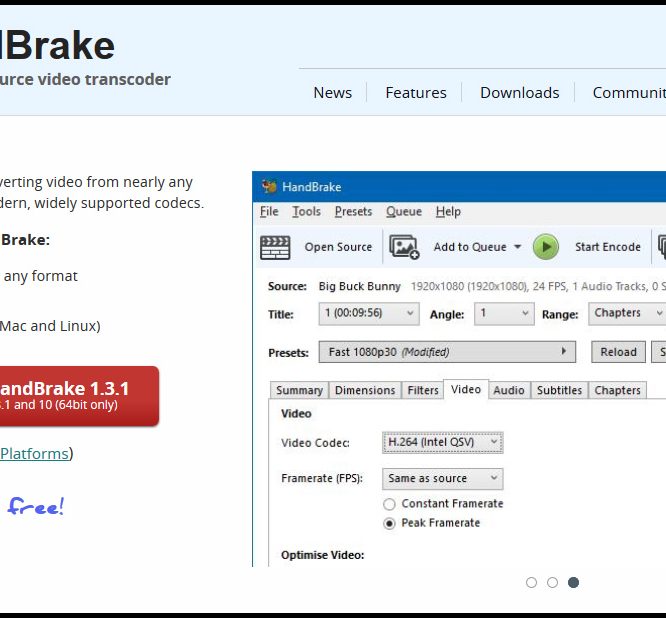 Handbrake – Convert DVDs to .MP4